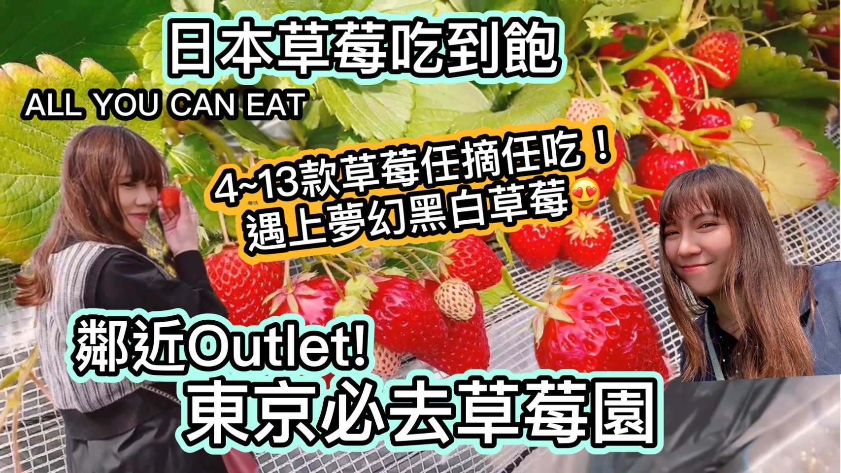 日本草莓吃到飽！東京必去採草莓人氣地點｜夢幻黑白草莓等4~13款草莓任摘任吃｜Strawberry Picking Farm in Japan|